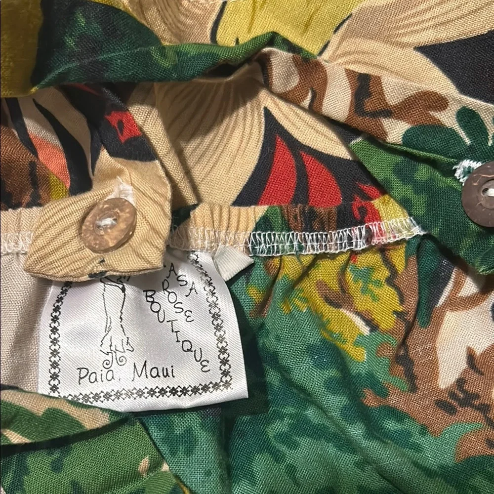 Vintage Maui Hawaii girls dress Floral  Dress Tropical Print